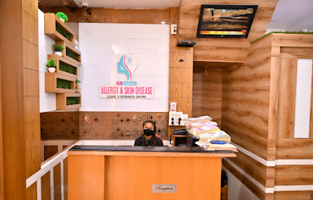 Dr. MP Gautam's Allergy & Skin Clinic & Research Centre reception and consultation area